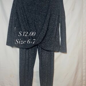 Kids Charcoal Gray Matching Set